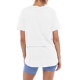 thumbnail image 4 of Frostluinai Women's Oversize Nursing Breastfeeding Shirts Hidden Slit Double Layer Maternity Shirt Short Sleeve Loose Fit Maternity Tops, 4 of 8