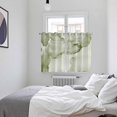 thumbnail image 4 of Marble Sage Green Kitchen Curtains 72 Inch Length, Modern Abstract Ink Painting Luxury Grommet Top Bedroom Living Room Curtains, Light Filtering Cafe Curtain Drapes 2 Panels Set 104''x72'', 4 of 9