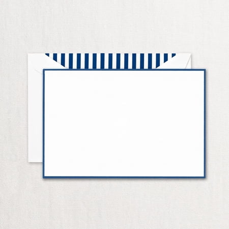 Crane Engraved Blue Hydrangea Correspondence Cards - Box Of 10 Pearl White Cards & Envelopes