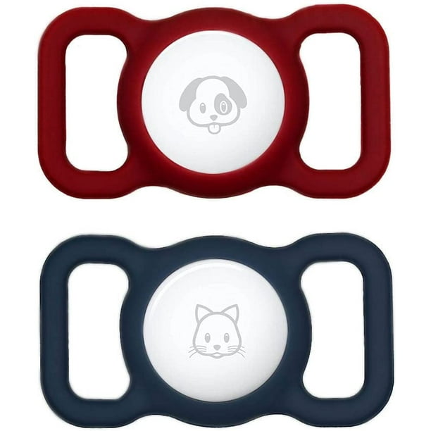 Support de collier de chien Airtag (lot de 2) compatible avec le support de  collier de chat Apple Airtag, support d'étiquette d'air pour collier
