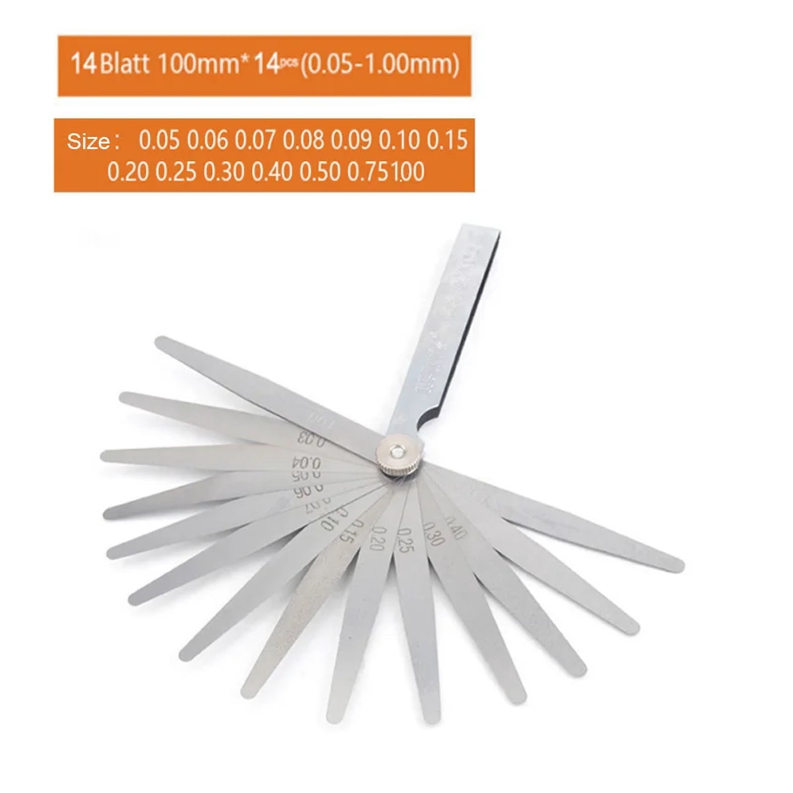 14/20/25/32pcs Sheet Feeler Gauge Inch MetricThickness Gauge Blade Gap Filler Tappet Valve Thickness Measurement Layout Tool ,Easy Identification