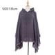 thumbnail image 2 of Chal con capucha a cuadros para mujer, manta, poncho, sudadera con capucha, chal con borlas, 2 of 5