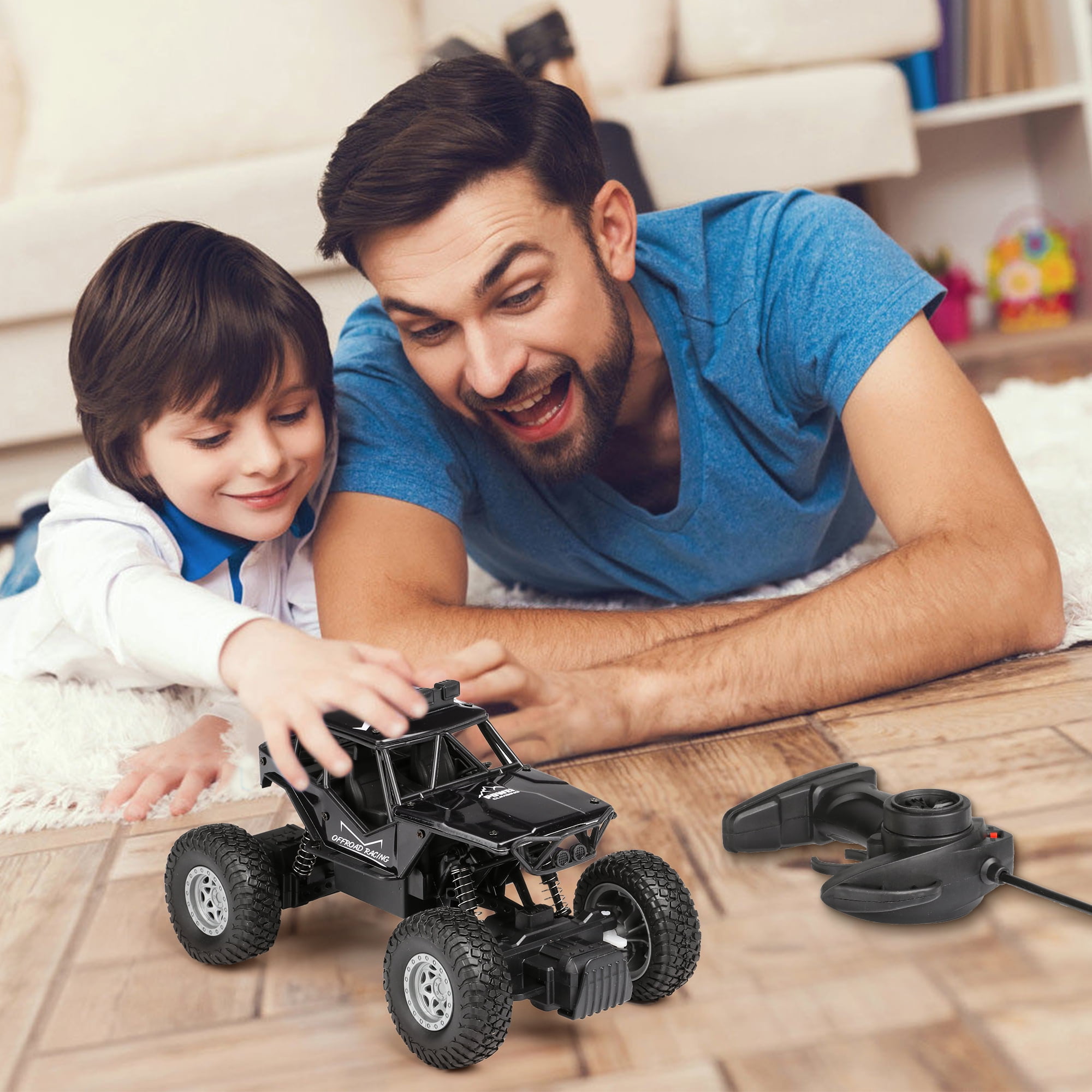 Carsky Remote Control Cars 1/18 Scale, Race Car Toys for Boys Kids 6-12 Years Old, RC High Speed 20-40KM/H Electric All Terrain Off-Road Monster Truck.（Black）