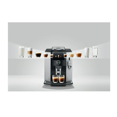 Jura - S8 Automatic Coffee Machine with One Touch Espresso and Cappuccino - Moonlight Silver