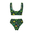 thumbnail image 5 of Daiia Dinosaurs Women's Bikini Set Two Piece Swimsuit High Waisted Bikini Adjustable Straps Bikini Perfect for Beach, Pool, and Summer Vacation-Small, 5 of 9