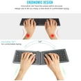 thumbnail image 3 of KOMI Foldable Bluetooth Keyboard, Portable Wireless Rechargeable Keyboard, Ultra Slim Ergonomic Folding Keyboard Compatible with iOS, Android and Windows Tablet/Smartphone/Laptop Devices, Silver Gray, 3 of 5