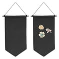 thumbnail image 1 of Uxcell 2Pcs Blank Canvas Banners, Pin Display Wall Banner for Home Decor Black, 1 of 7