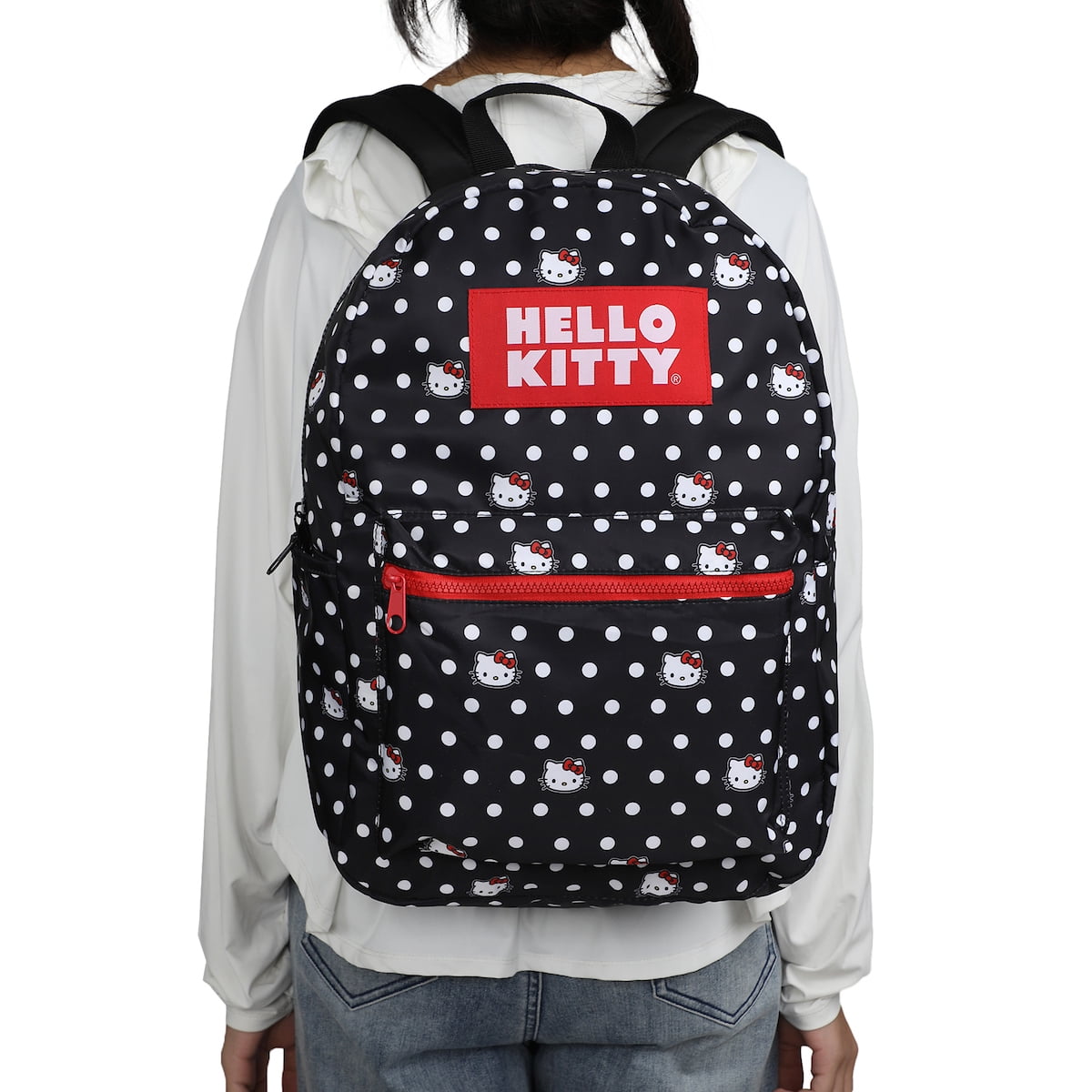hello kitty denim with polka dots face backpack Loungefly Sanrio Dot In a recent review Bioworld Hello Kitty Head and