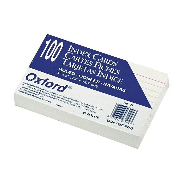 Amazon.com : Oxford Index Cards, Index Cards, Blank on Both