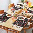 thumbnail image 2 of Pioneer Flower Floral Print Pattern Summer Placemats Table Placemats Set Of 4-Linen Kitchen Washable Placemats Table Mats 12x18 Inch Non-Slip Heat Resistant, 2 of 6
