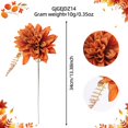 thumbnail image 3 of 1PC 13.4 Inch Orange Silk Artificial Dahlia, Long Bendable Stem Real Touch Faux Fall Flower, for Floral Arrangement Wedding Party Centerpiece Indoor Home Autumn Decor, 3 of 5