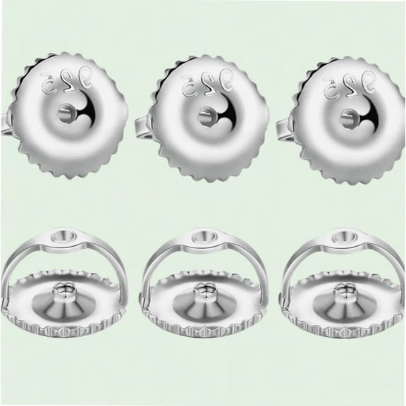 14K Gold Screw On Earring Backs,925 Stering Silver Threaded Screw Earring Backs for Diamond Studs,Hypoallergenic Earring ScrewBacks Fit Post Sizes 0032\