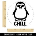 thumbnail image 2 of Penguin Chill Self-Inking Rubber Stamp Ink Stamper - Black Ink - Small 3/4 Inch, 2 of 7