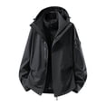thumbnail image 7 of Jerdar Men's 3-in-1 Waterproof Windproof Hooded Jacket, Detachable Fleece Liner Outdoor Shell Coat, Polyester Blend Multi Zip Pocket Hiking Outerwear, 7 of 7