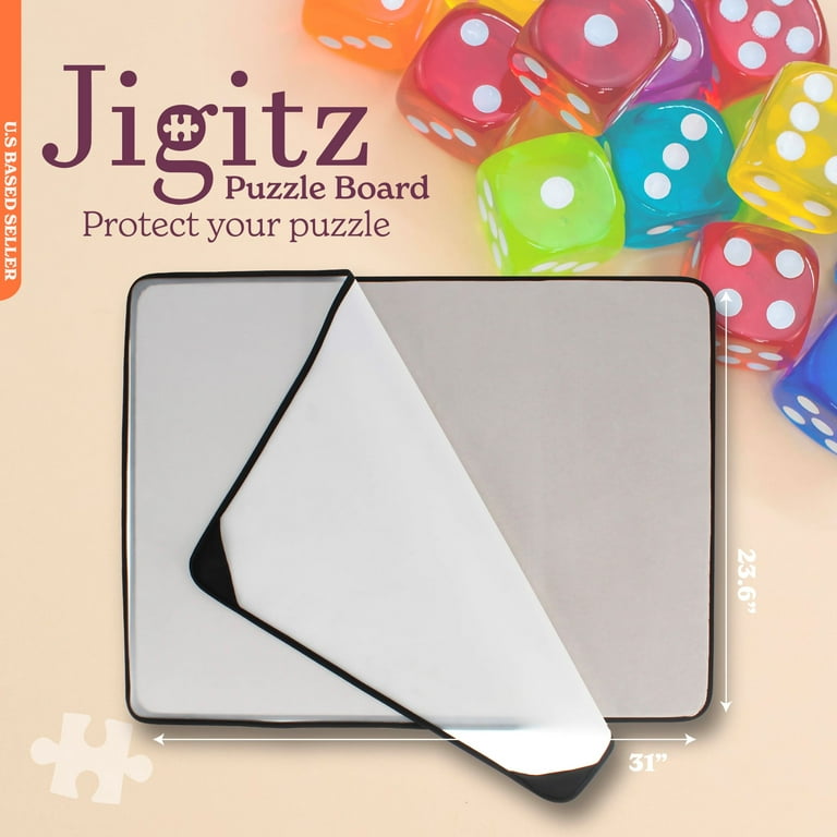 Jigitz Portable Puzzle Board - 31x23.6in Jigsaw Puzzle Mat with