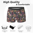 thumbnail image 2 of Mens Underwear Boxer Briefs - Mushrooms Snails Butterflies Comfort Breathable men's boxer briefs with Flex Waistband, 2 of 7