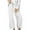White, variant on REORIAFEE Flared Sweatpants for Women Drawstring Solid Print Palazzo Pants Capri High Waisted Casual Pants Lightweight Baggy Stretchy Trousers 2024 Trending Fashion Clothing