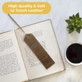 thumbnail image 5 of Leather Bookmarks for Men and Women | Quality Mens Bookmark with Cute Cat | 2 Smooth Handmade Leather Book Markers for Men Women Book Lovers Readers (7x2") Leather Gift | Sovereign-Gear, 5 of 10