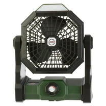 Camping Fan with Tent Light - Rechargeable 5400mAh Lithium Battery Operated Portable Fan - Camping Essentials for Tenting by Wakeman Outdoors (Green)