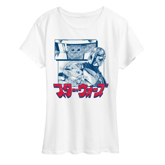 Star Wars - The Mandalorian Mando Manga Panel - Wo Men's Short Sleeve Graphic T-Shirt