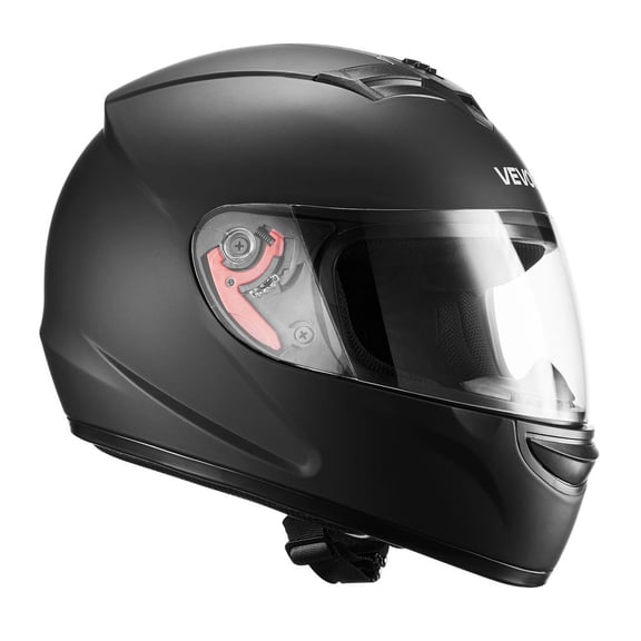 Motorcycle Helmet, Full Face, Adult Motocross Dirt Bike Helmet with Tinted and Clear Dual Visor, Motorbike Racing Street with Detachable Liner for Men & Women, DOT Approved, (Matte Black, L)