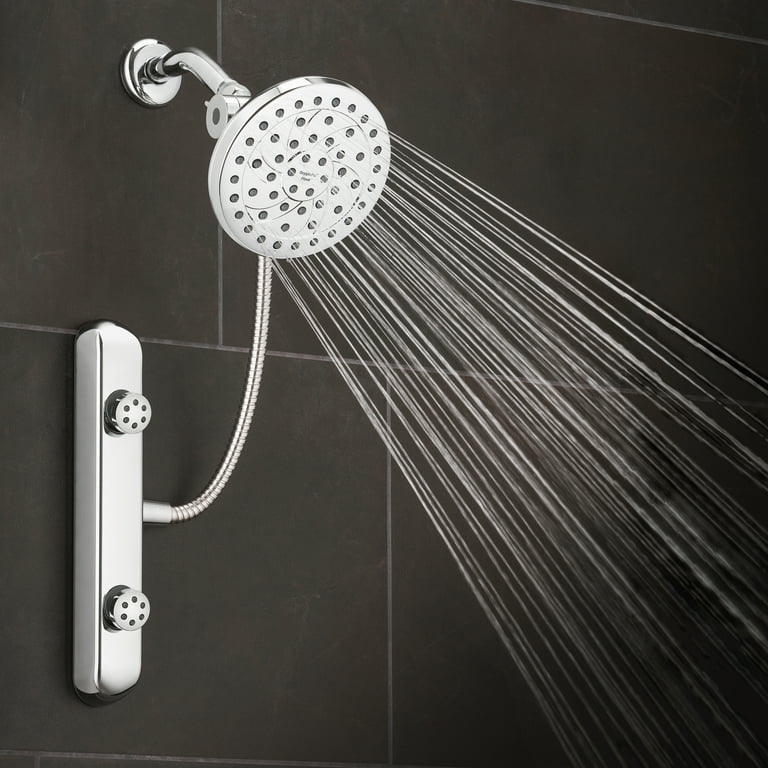 Oxygenics 3-Spray BodyBar with Flood Chrome Combo Shower Head