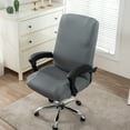 thumbnail image 6 of Y YUNHSOM Stretch Office Computer Chair Seat Covers, Removable Washable Anti-dust Desk Chair Seat Cushion Protectors(Brown), 6 of 7