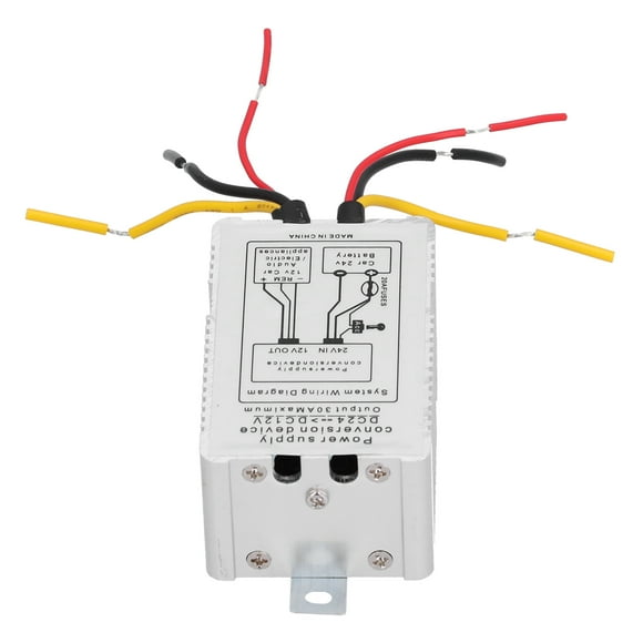 24v To 12v Converter Power Converter Power Conversion Device Voltage Converter Electrical Equipment DC24V To 12V Power Voltage Converter 5A 60W Silver For Automotive Marine Solar