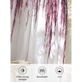 thumbnail image 6 of Sheer Curtains 45 Inch Length, Pink Semi Sheer Curtains Light Filtering Window Treatment, Summer Botanical Leaves Watercolor Privacy Voile Drapes for Living Room Bedroom 52x45 Inch, 6 of 7