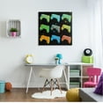 thumbnail image 2 of Stupell Industries Neon Pop Style Gaming Controllers Paint Splatter Graphic Art Gallery Wrapped Canvas Print Wall Art, Design by Daphne Polselli, 2 of 7