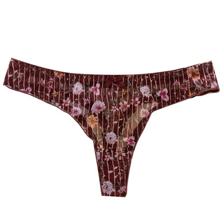 OJSFQUFP Seamless Thongs for Women No Show Thong Underwear Women Comfortable Soft Panties Low Waisted Stretch Breathable Sexy Panties Underwear Coffee One Size