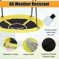 thumbnail image 3 of PRINIC 43" 700LBS Saucer Tree Swing for Kids, Waterproof Flying Saucer Swing with Swivel, Hanging Straps, Adjustable Ropes, Round Mat Spinner Swing for indoor/playground swing set, Yellow, 3 of 8