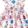 thumbnail image 4 of XASZHN Robe d'Été pour Filles Robe à Manches Courtes Imprimés de Dessins Animés Vêtements Blancs 2-3 Ans Robe Décontractée d'Été pour Enfants, 4 of 4
