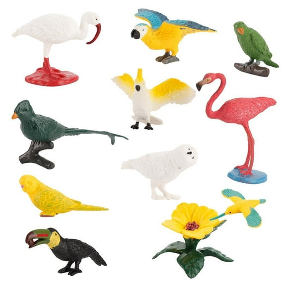 Modelo de Pájaro Yotijar Decoración de Guacamayos Mini figuras de pájaros flamencos