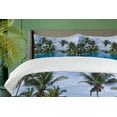 thumbnail image 4 of Ambesonne Tropical Duvet Cover Sets, Infinity Pool Palm, 2-Queen, Blue Green White, 4 of 7