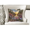 thumbnail image 4 of Ambesonne City Throw Pillow Cover 2 Pack, Holland Urban Bikes and Canal, 16", Multicolor, 4 of 6