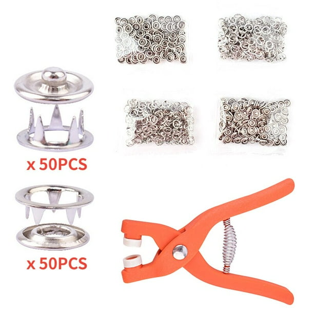 Alicates de Metal para manualidades, juego de botones de costura, hebilla de cinco garras, cierre a presión, herramienta de ropa para bebés, niños y adultos, regalo