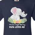 thumbnail image 4 of Inktastic I'll Never Forget That My Papa Loves Me with Cute Elephants Youth T-Shirt, 4 of 5