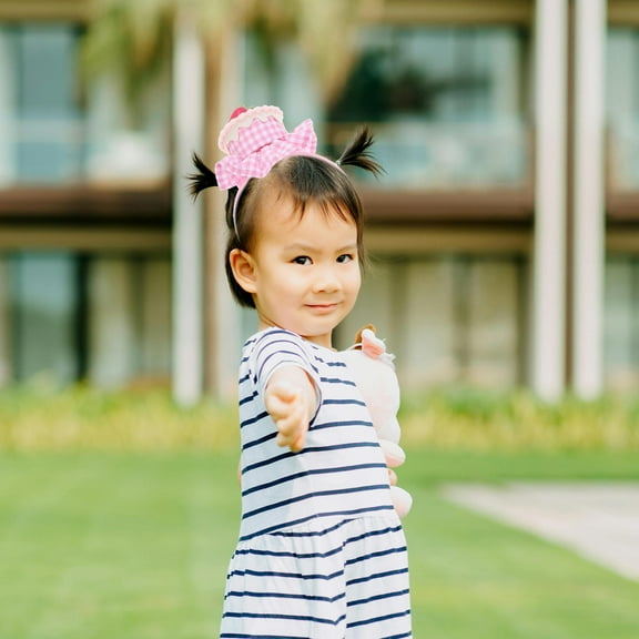 HONMEET Strawberry Cake Headband Pink 1Pcs for Everyday Wear 8.5x5.1x4.5in