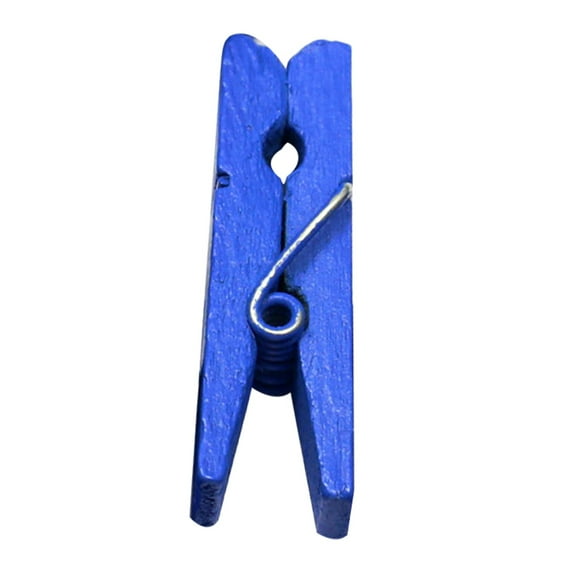 Household Tools 100-Pack Sturdy 1.4 Inch Mini Wooden Craft Clothespins For Scrapbooking Crafts Blue