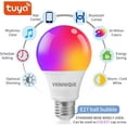 thumbnail image 2 of UKLL-Smart Light Bulbs,Bluetooth Color Changing Light Bulbs That Work with tuya APP, RGB Warm Light A19 9W E27 800LM LED Light Bulb,Music Sync,Dimmable 16 Million Colours RGB Light Bulbs - 1 Pack, 2 of 4