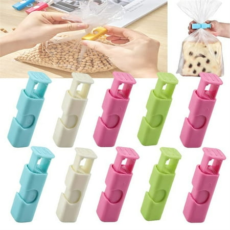

Food Fresh-Keeping Sealer 2022 New Spring Sealing Clip Tool Multipurpose Plastic Sealer Press The Spring Sealing Clip Multifunctional Press Spring Sealer For Food and Snack Bags (10PCS colour)