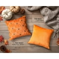 thumbnail image 6 of NestE Fall Pumpkin Decorative Pillow Covers 18x18 Set of 2, Orange Soft Plush Faux Fur Wool Farmhouse Throw Cushion Cases for Autumn Thanksgiving Holiday Home Decorations, 6 of 14