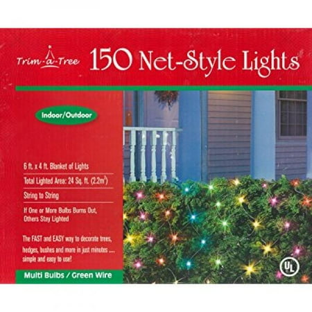 Trim A Tree 150 Indoor Outdoor Net Style Christmas Lights Multicolor Trim A Tree 150 Indoor Outdoor Net Style Christmas Lights Multicolor
