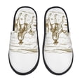 thumbnail image 1 of Balery Western Desert Cowboys Pantuflas de Casa de Felpa Silenciosas con Diseño Estampado, Zapatillas Cómodas Antideslizantes de Algodón para Interior-Large, 1 of 8