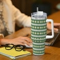 thumbnail image 6 of KLL Light Green Squares Print 40oz Stainless Steel Insulated Car Cup Coffee Mug with Spillproof Lid - Keep Your Drink Hot or Cold on the Go, 6 of 8