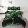 thumbnail image 2 of Erosebridal Green Cherry Blossoms Bedding Queen Comforter Set, Tree Botanical Down Comforter, Japanese Style Decor, Reversible, 2 of 8
