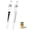 White, variant on Nurse Penlight with Pupil Gauge, 2 Pack LED Pen Lights for Nursing Doctors, EMTs Pink and Purple with Batteries