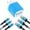3pcs Blue, variant on 3 Port USB Wall Charger, KIGPOZI Type C Charger Block with 3pack USB C Cable Phone Cables Cables Type C Charging Cords, Android Charger USB Plug Power Station Charging Brick Type C Block[White]