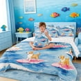 thumbnail image 3 of Manfei Watercolor Dog Surfing Twin Bedding Sets for Kids Boys and Girls, Animal Print Bedding Comforter Set, Reversible 7-Piece, 3 of 6